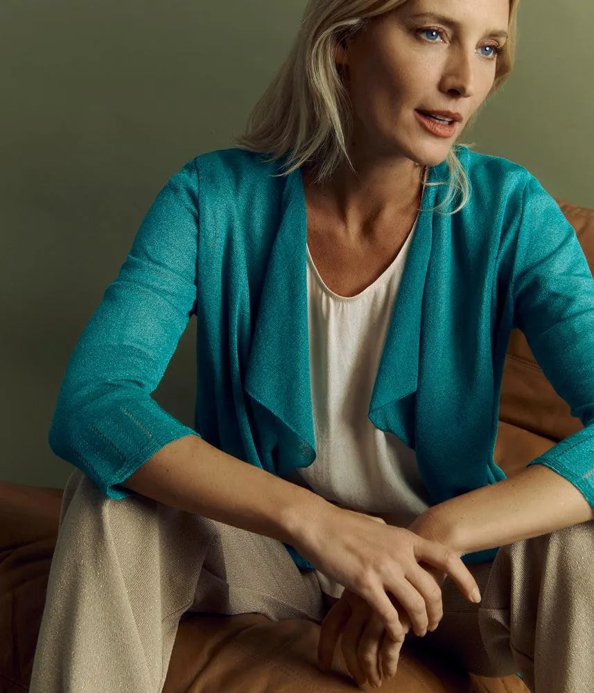 Gilet long maille irisée en jersey