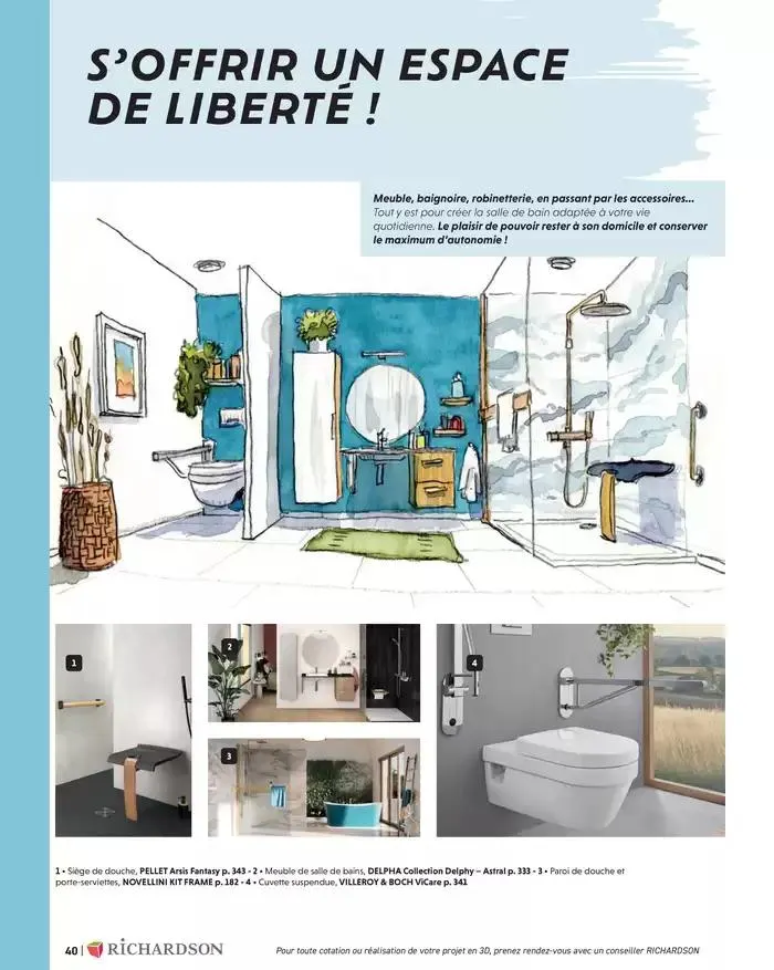 SALLE DE DE BAINS ET CARRELAGE 2025 du 11 avril au 31 décembre 2025 - Catalogue page 42