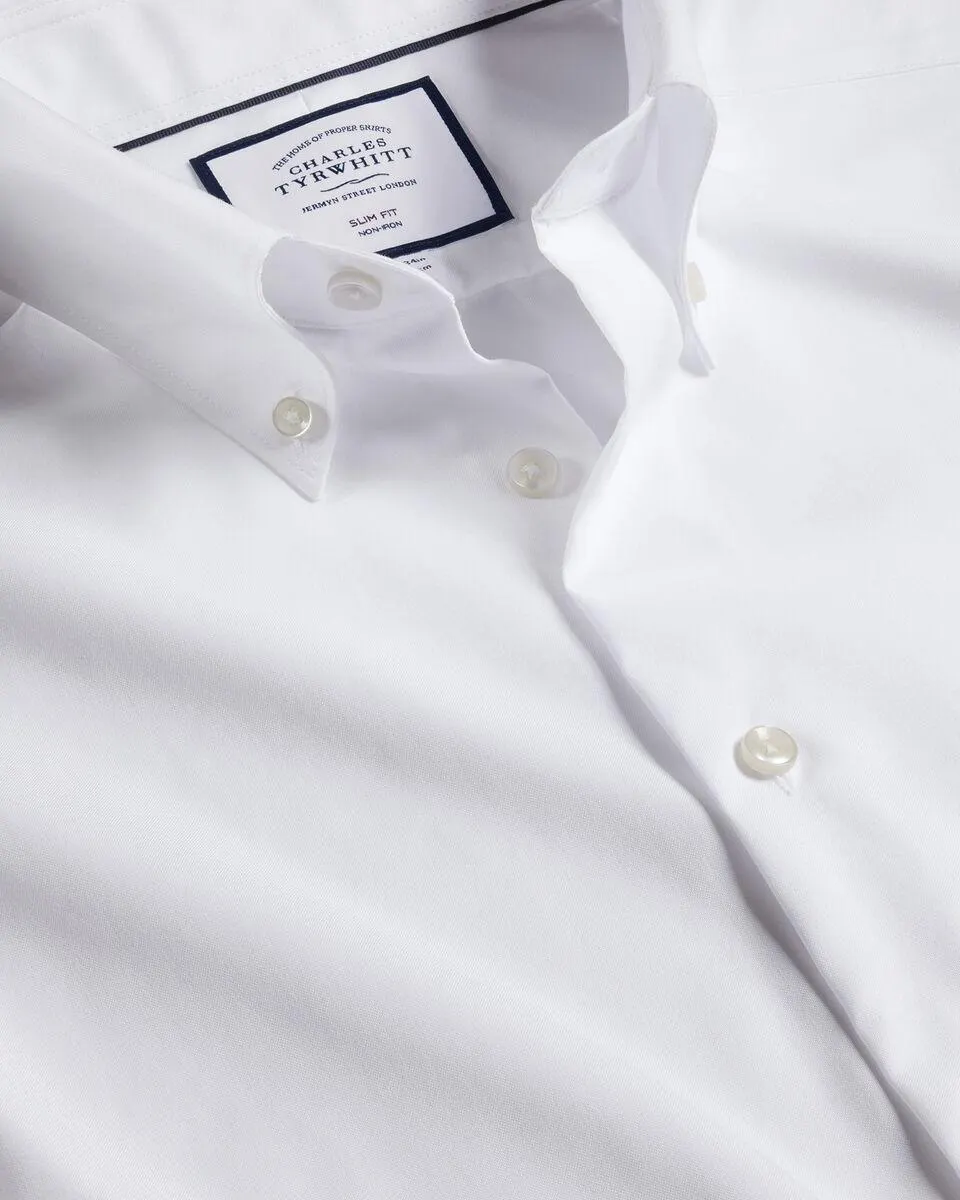 Button-Down Collar Non-Iron Shirt - White