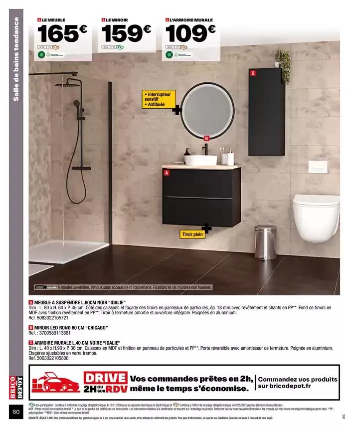 J’améliore mon habitat à prix dépôt du 2 octobre au 9 octobre 2024 - Catalogue page 60