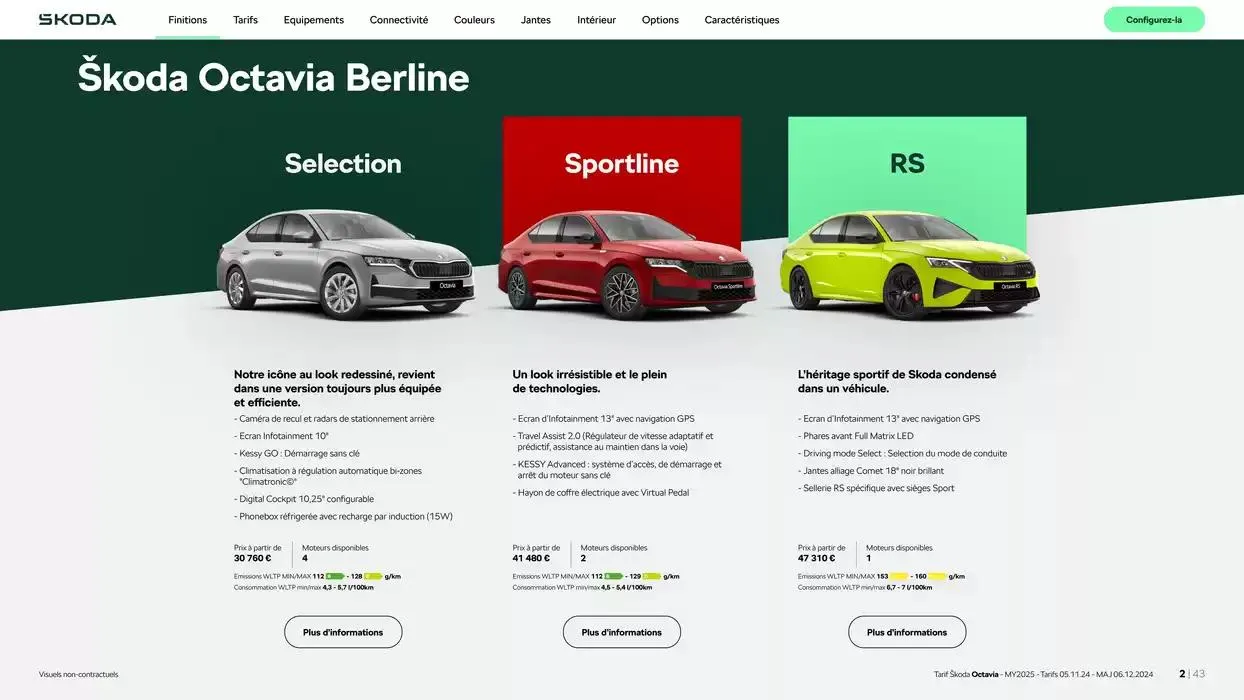 Octavia Berline Selection 1.5 TSI 116ch Hybrid DSG7 du 9 janvier au 9 janvier 2026 - Catalogue page 2