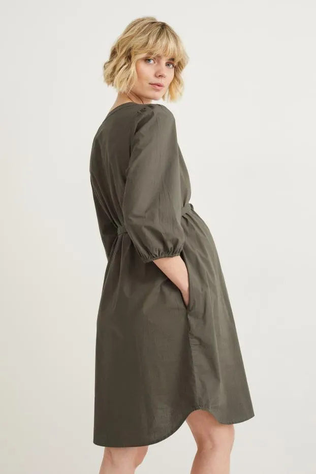 Maternity shirt dress