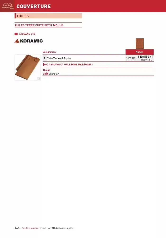 Matériaux 2025 du 1 janvier au 31 décembre 2025 - Catalogue page 166