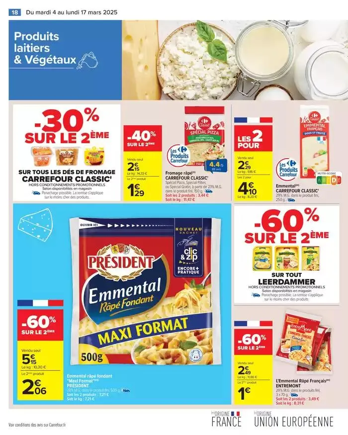 PRODUITS LAITIERS & VÉGÉTAUX du 4 mars au 17 mars 2025 - Catalogue page 20