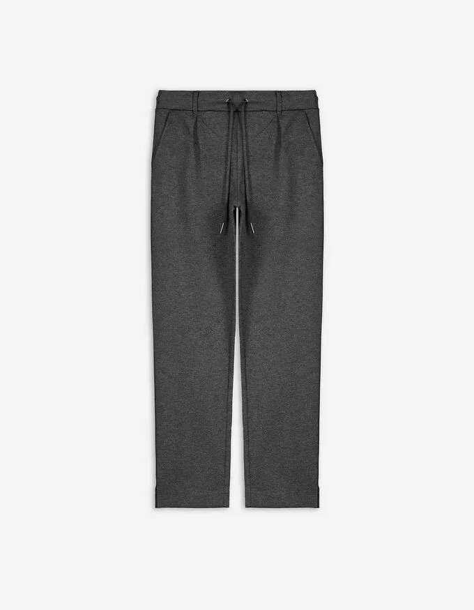 Joggingové kalhoty - LENZING™ ECOVERO™ - tmave seda