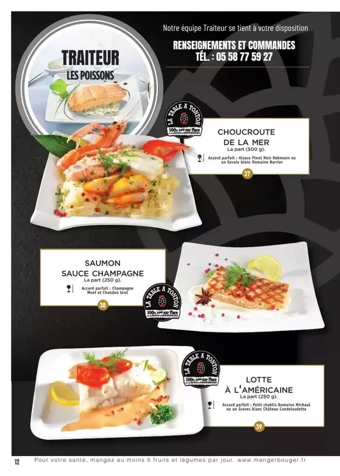 CARTE TRAITEUR PERMANENTE du 3 janvier au 31 décembre 2025 - Catalogue page 3