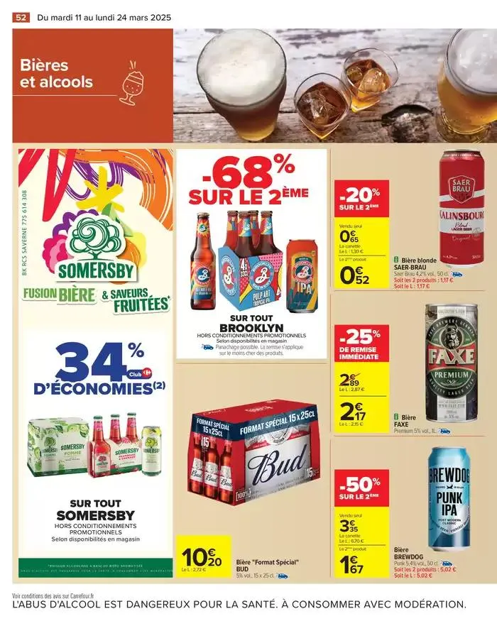 LES JOURS MEILLEURS AVEC LES PRODUITS CARREFOUR du 11 mars au 24 mars 2025 - Catalogue page 54