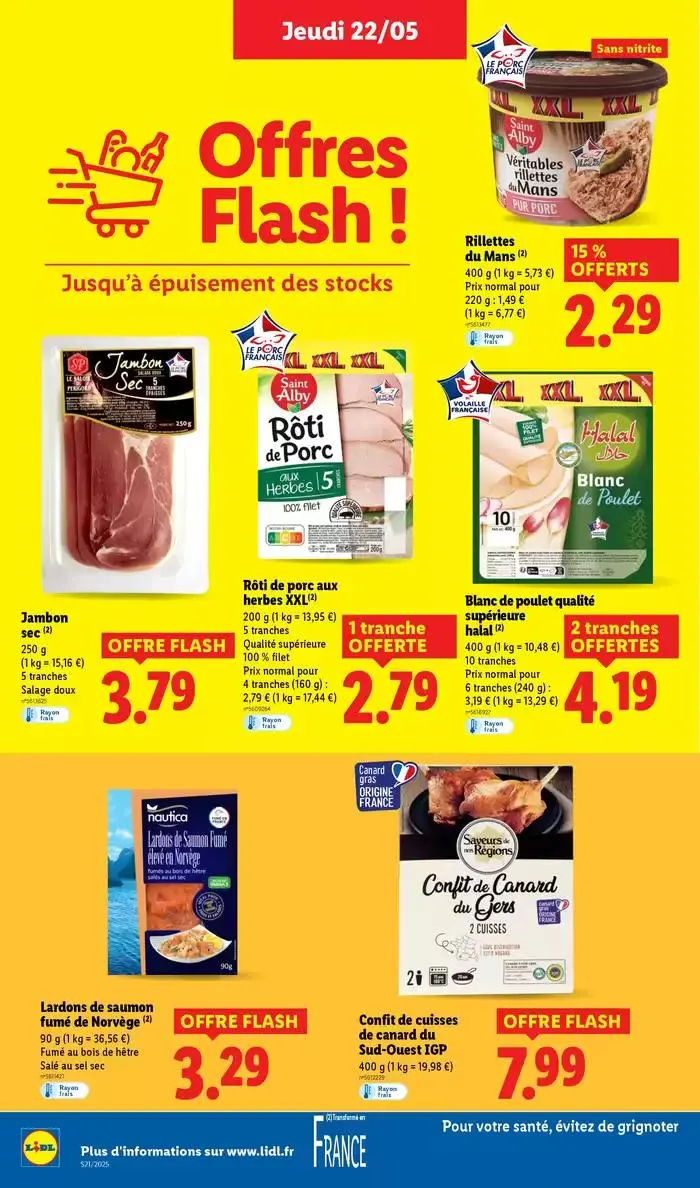 Faites votre plein de courses chez Lidl et profitez de nombreux produits à prix réduits ! du 22 mai au 28 mai 2025 - Catalogue page 16