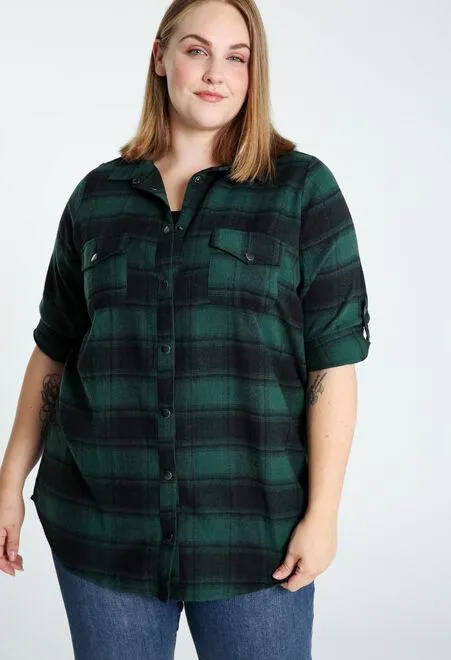 Tunique longue à carreaux