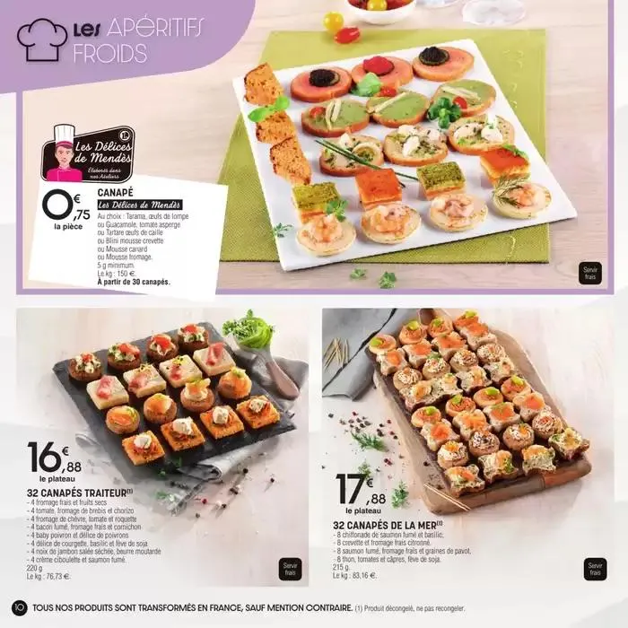 Carte traiteur permanente du 17 avril au 31 mars 2026 - Catalogue page 10