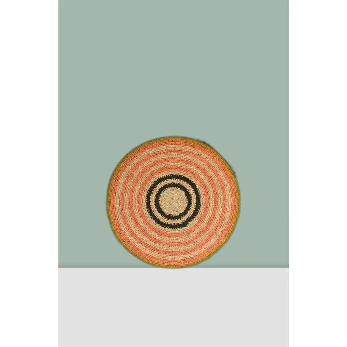 set table ASPI cercle corail & noir