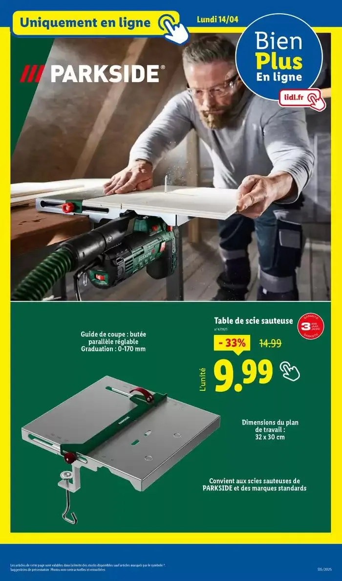 Découvrez la sélection de produits mode et bricolage à prix Lidl ! du 14 avril au 17 avril 2025 - Catalogue page 19