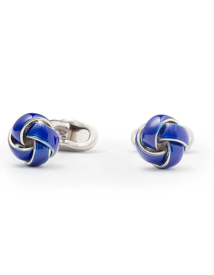 Tresse Enamelled Brass Men's Knot Cufflinks