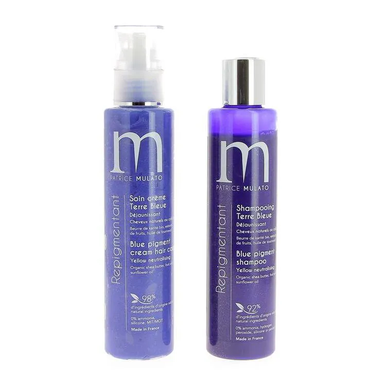 RItuel déjaunissant shampooing + soin Terre Bleue