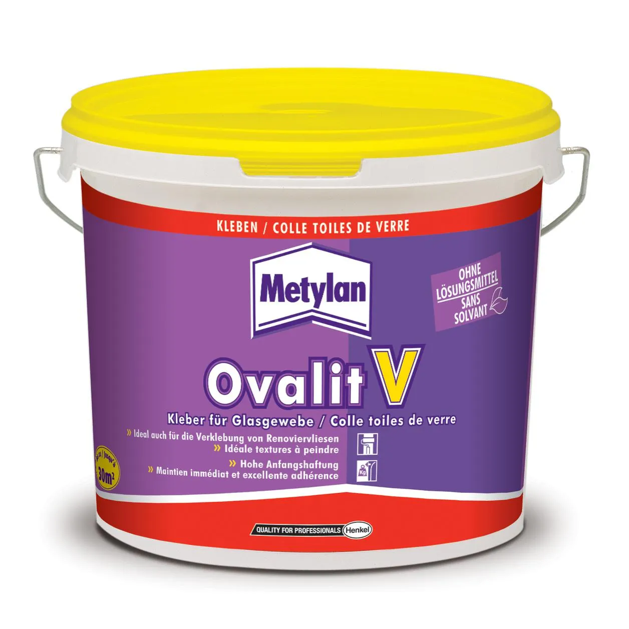 Colle spéciale pour toiles de verre et textures à peindre OVALIT V