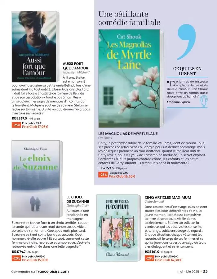 Mai - Juin 2025 du 30 avril au 30 juin 2025 - Catalogue page 33