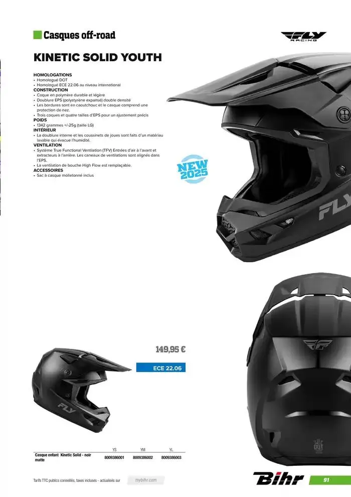 FLY RACING 2025 du 20 novembre au 31 août 2025 - Catalogue page 93