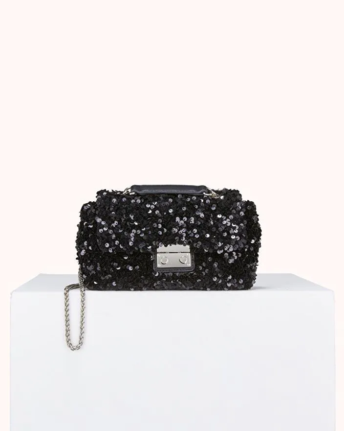 PETIT SAC OMIA à sequins noir