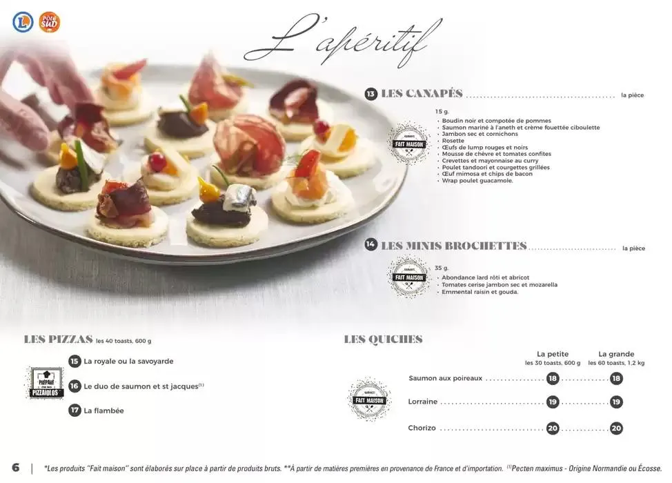 CARTE TRAITEUR 2025 du 3 janvier au 29 novembre 2025 - Catalogue page 36