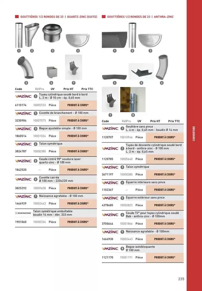 Matériaux 2025 du 1 janvier au 31 décembre 2025 - Catalogue page 235