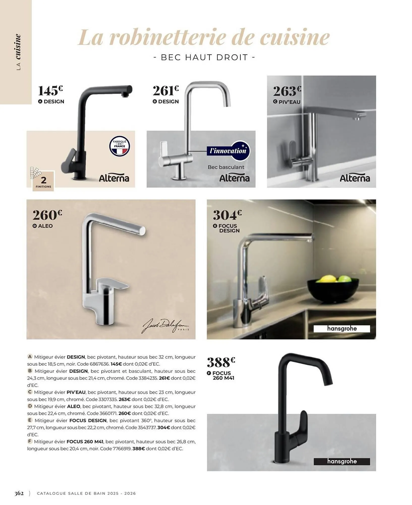 Catalogue Cedeo du 3 juin au 31 décembre 2025 - Catalogue page 362