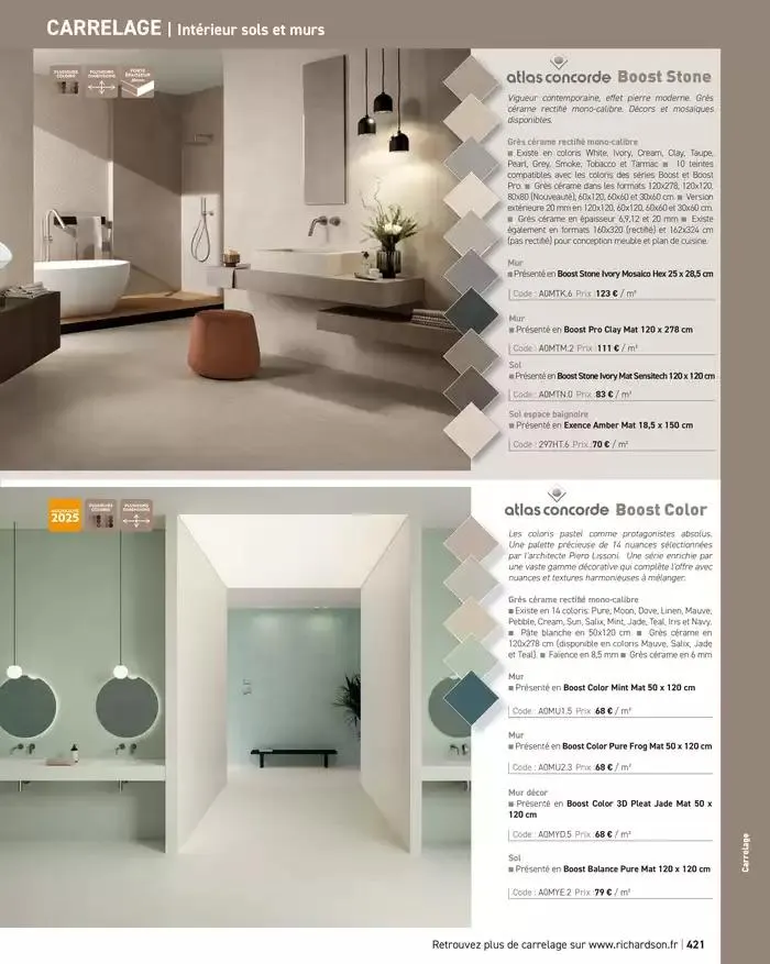 SALLE DE DE BAINS ET CARRELAGE 2025 du 11 avril au 31 décembre 2025 - Catalogue page 423