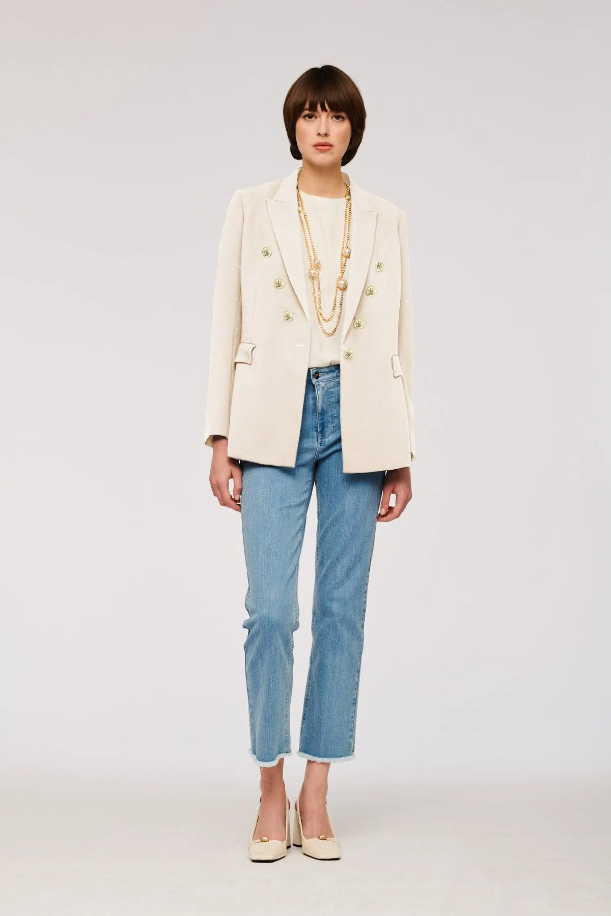 Veste blazer en crêpe