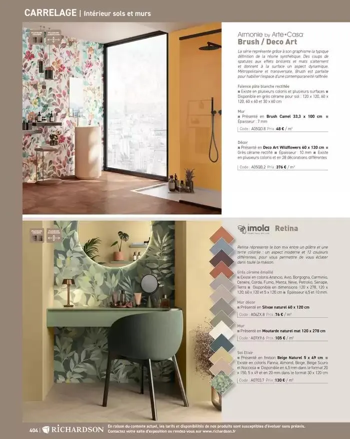 SALLE DE DE BAINS ET CARRELAGE 2025 du 11 avril au 31 décembre 2025 - Catalogue page 406