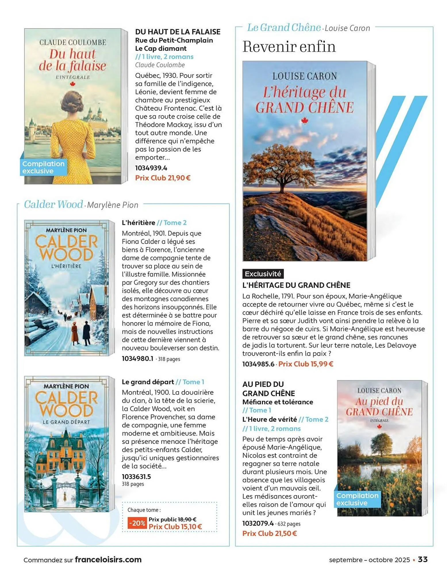 Catalogue France Loisirs du 1 septembre au 31 octobre 2025 - Catalogue page 33