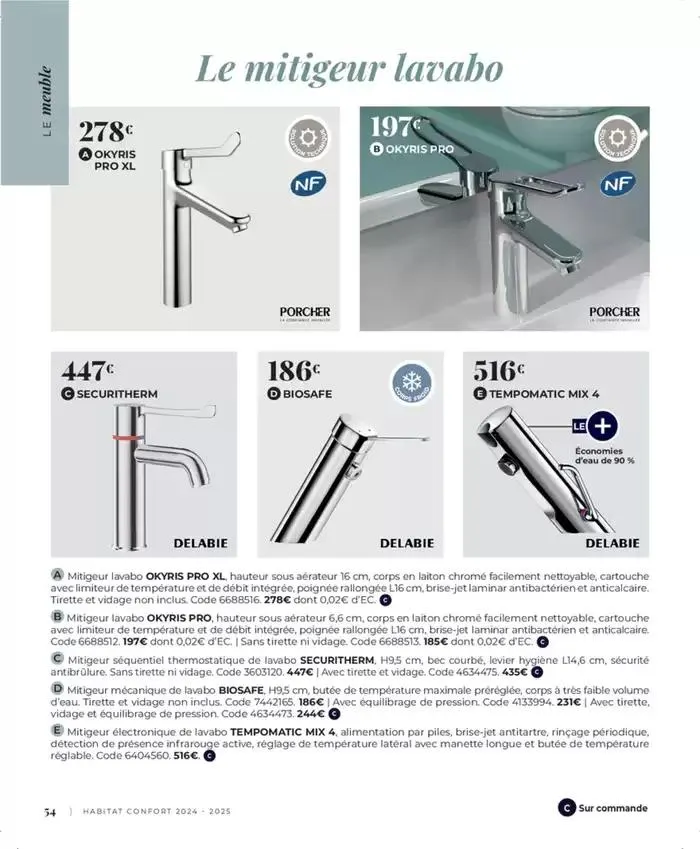 Cedeo Habitat confort du 1 octobre au 31 mai 2025 - Catalogue page 57