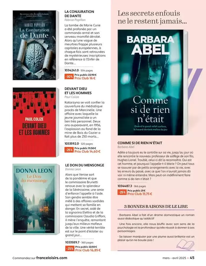 Mars - Avril 2025 du 4 mars au 30 avril 2025 - Catalogue page 45