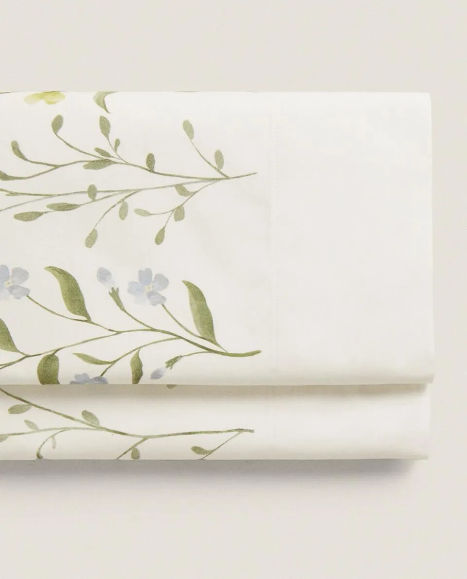 FLORAL PRINT FLAT SHEET
