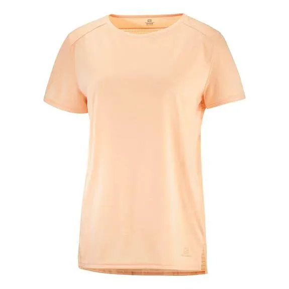 T-shirt Salomon Outline Summer manche courte jaune crème femme