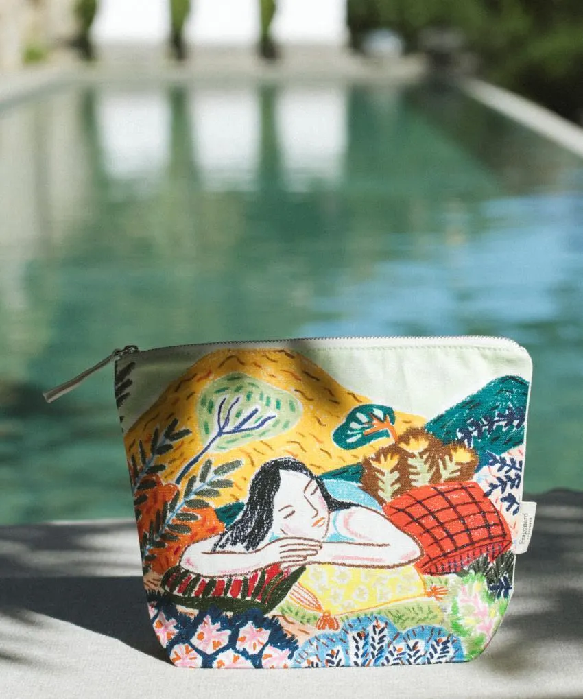 Pochette en coton imprimé La Cigale Chante