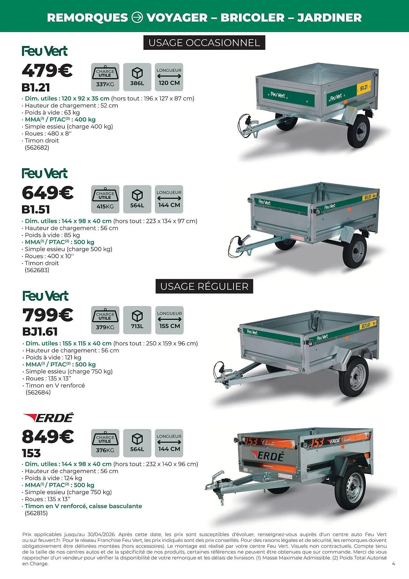 Catalogue Feu Vert du 13 avril au 31 décembre 2026 - Catalogue page 4