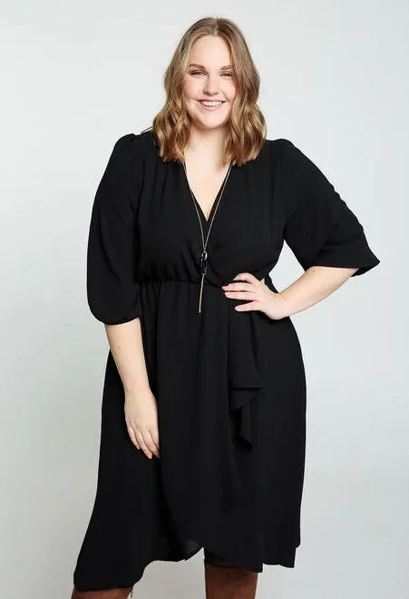 Robe portefeuille avec collier