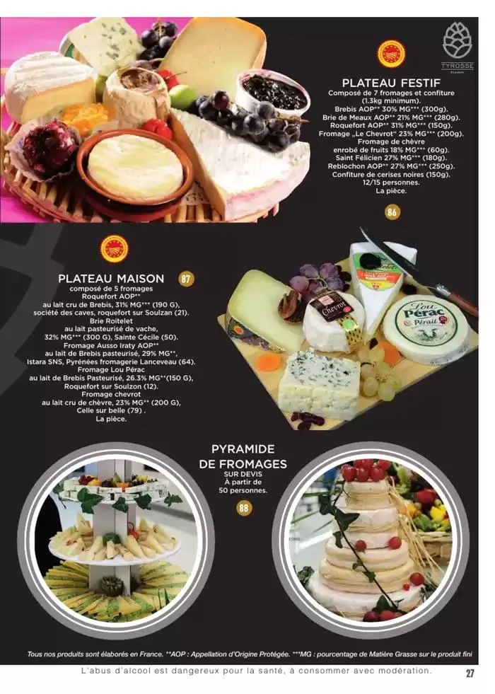 CARTE TRAITEUR PERMANENTE du 3 janvier au 31 décembre 2025 - Catalogue page 19