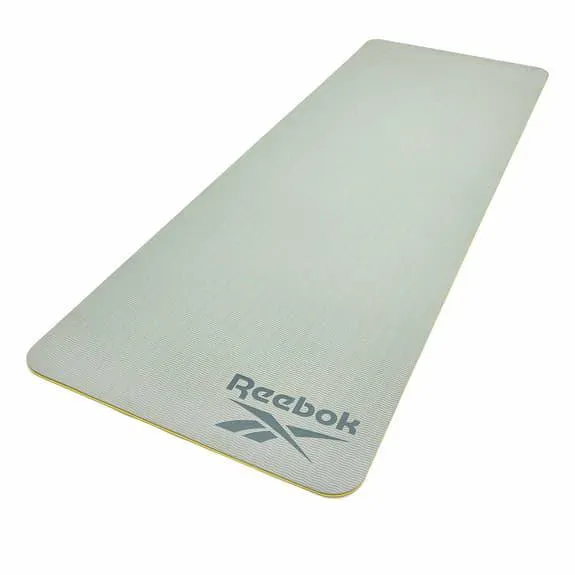 Tapis de sol Reebok Double Sided Yoga 6 mm jaune vert