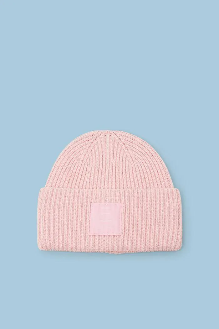 Bonnet en maille de coton côtelée