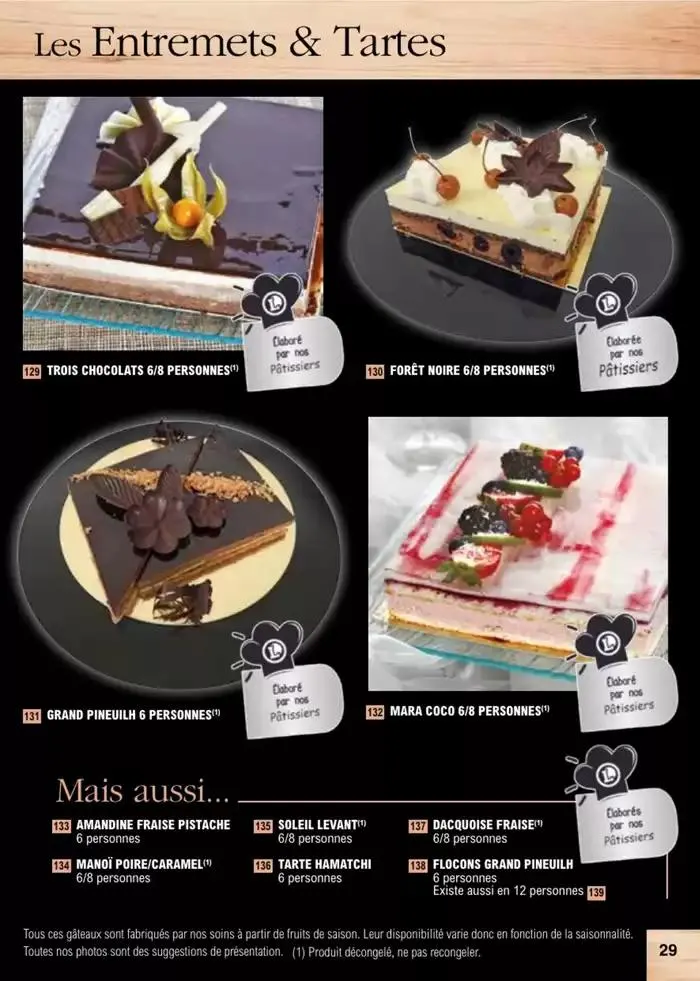 Carte traiteur permanente du 2 janvier au 30 novembre 2025 - Catalogue page 21