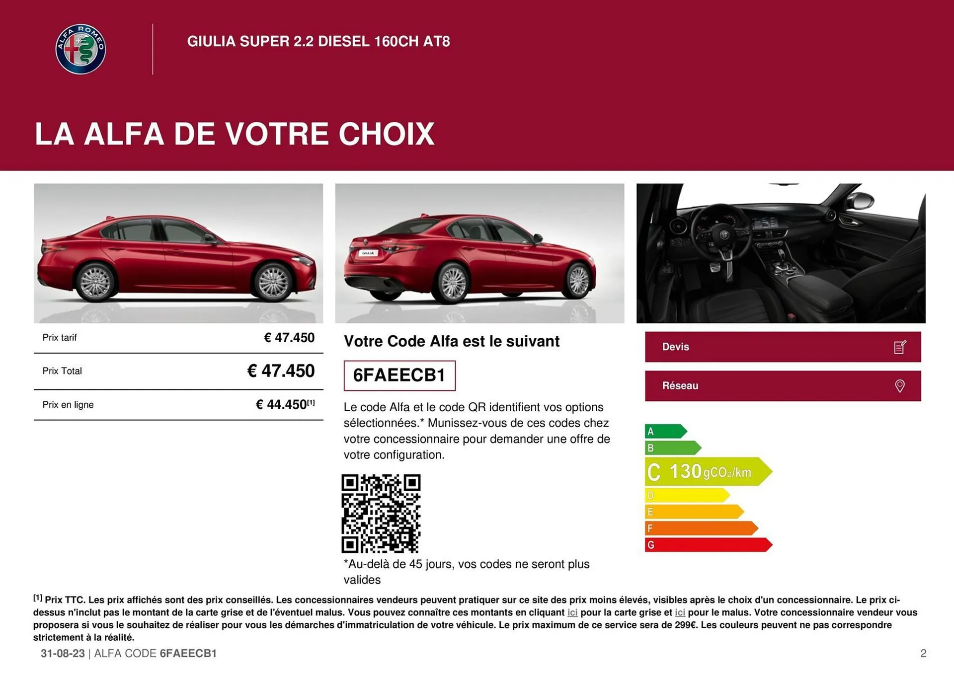 Catalogue Alfa Romeo du 31 août au 30 septembre 2023 - Catalogue page 2