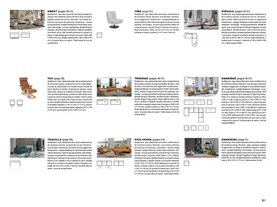 Catalogue Canapés et Fauteuils 2025  du 1 janvier au 31 décembre 2025 - Catalogue page 81