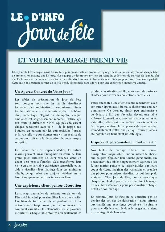 Magazine Mariage 2025 du 10 mars au 30 juin 2025 - Catalogue page 4