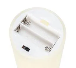 Set 3 bougies LED H. 17 cm Gaby Beige