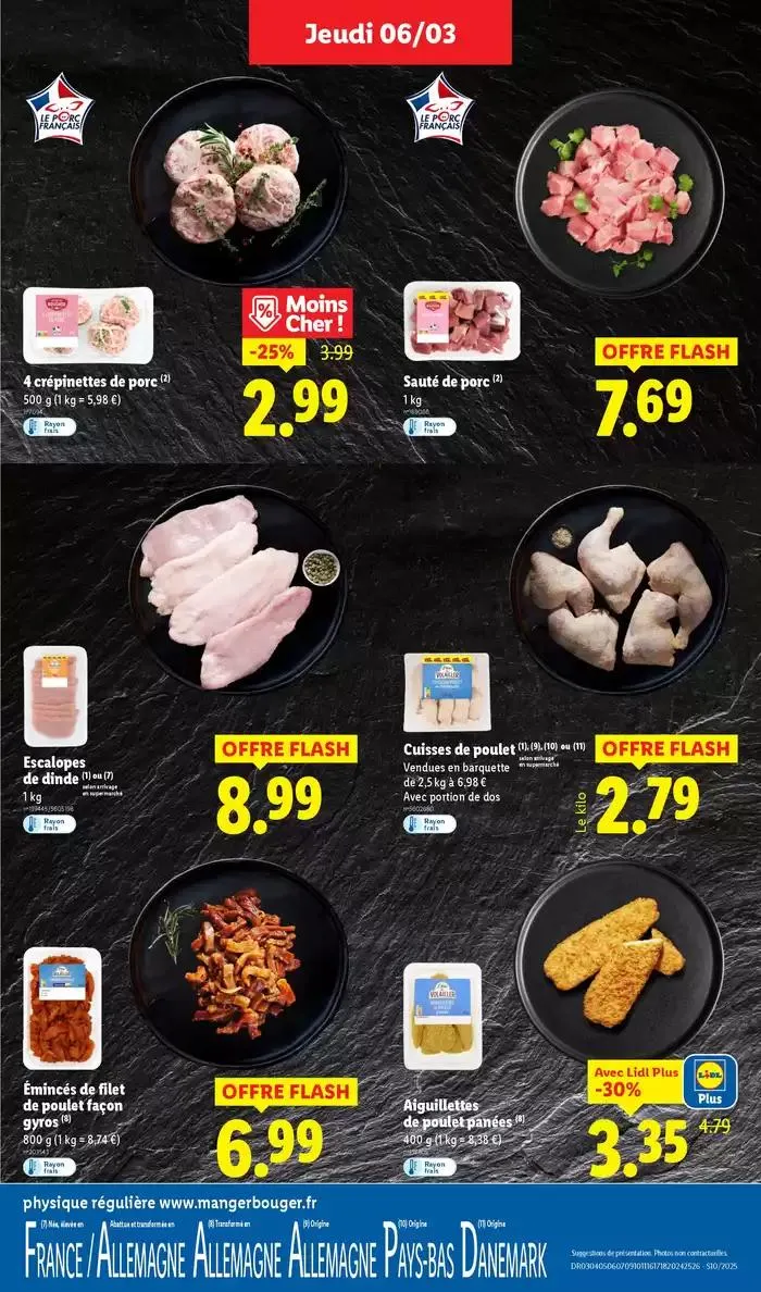 Les bonnes affaires sont chez Lidl ! Découvrez une sélection de produits à petits prix du 6 mars au 12 mars 2025 - Catalogue page 7