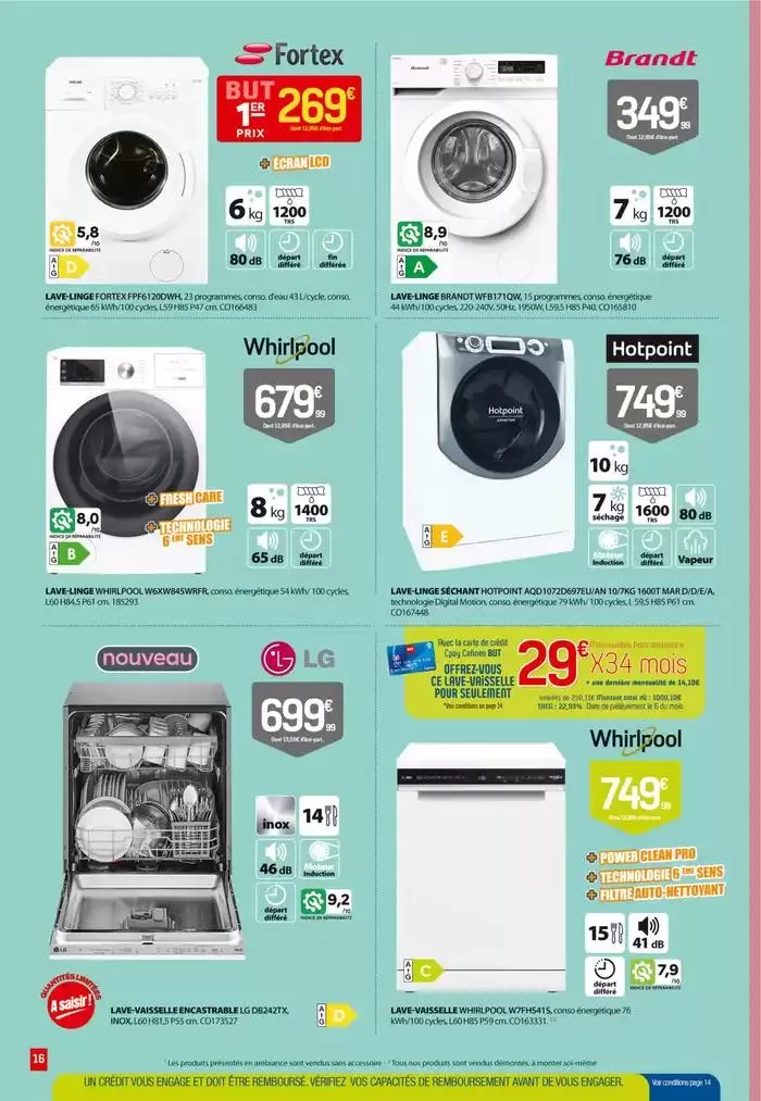 Catalogue BUT - Martinique du 31 mars au 21 avril 2025 - Catalogue page 16