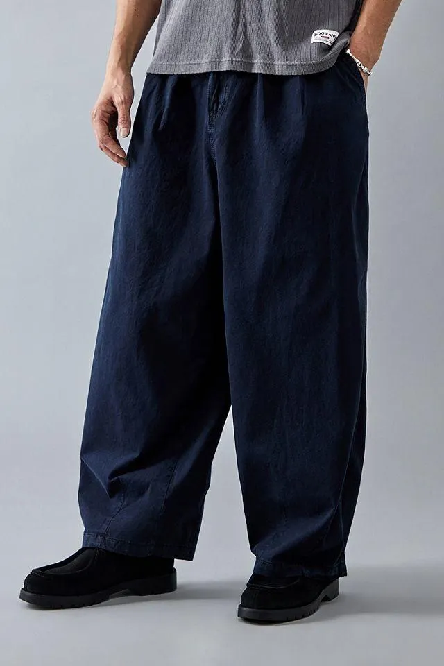 BDG - Pantalon bouffant bleu marine