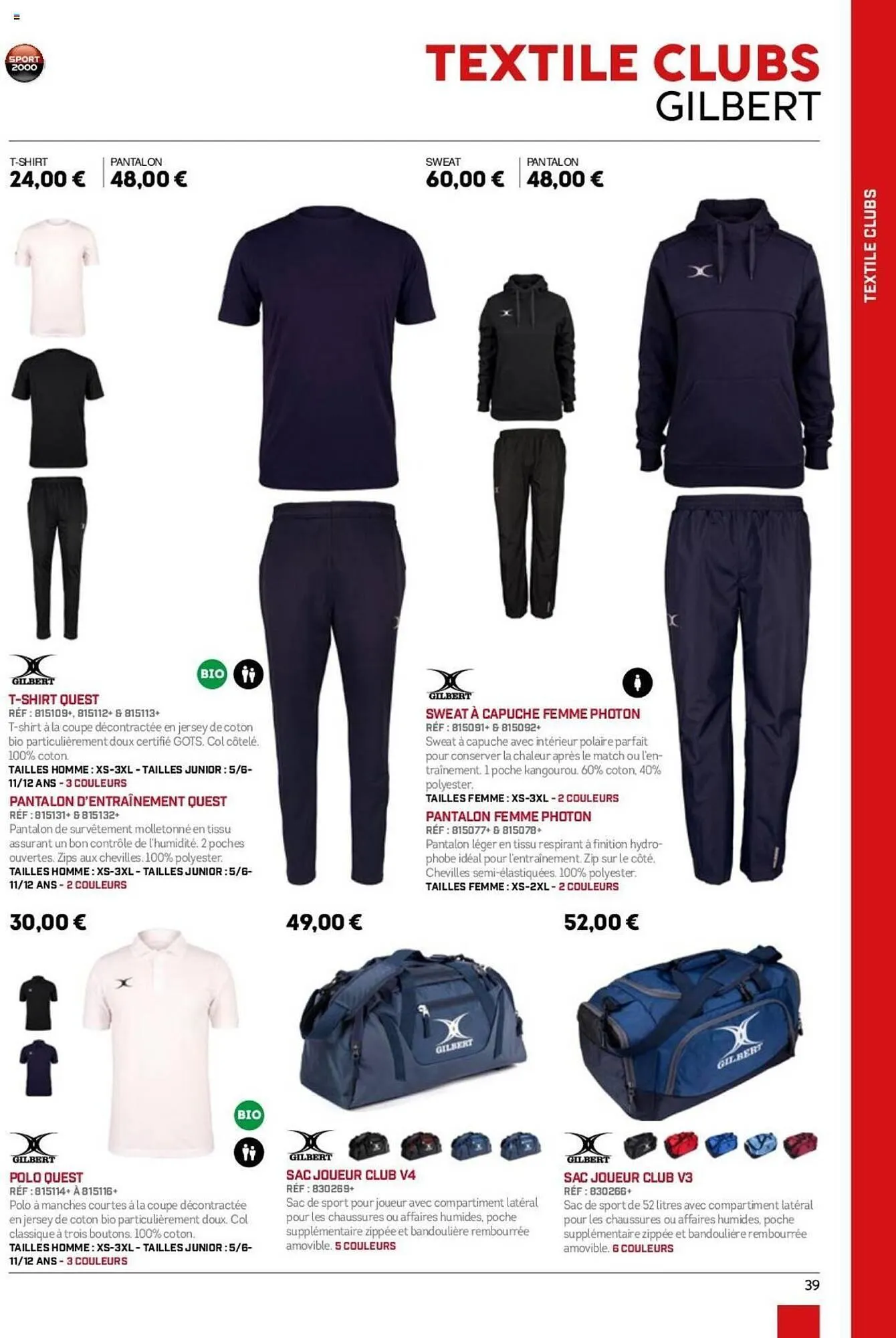 Catalogue Sport 2000 du 28 mai au 31 décembre 2025 - Catalogue page 39