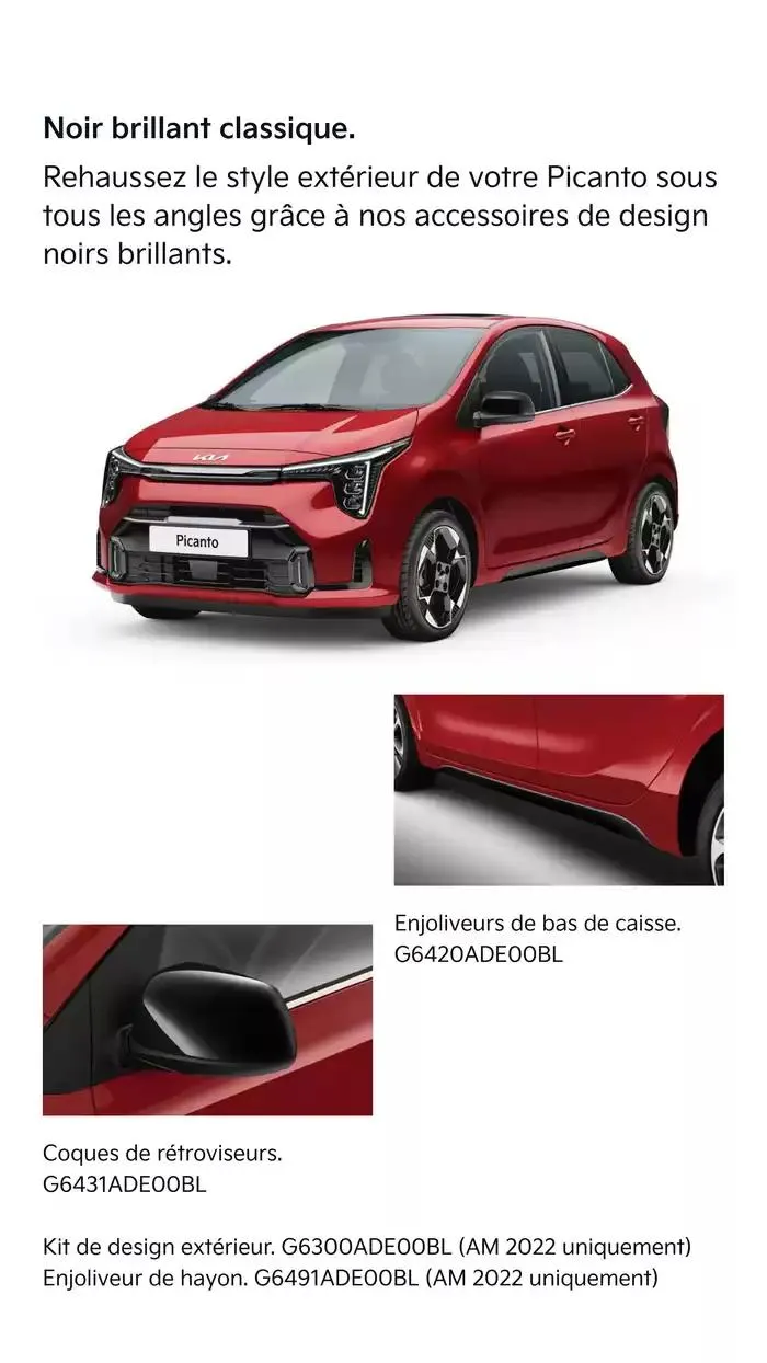 KIA Nouvelle Picanto - Accessoires du 26 septembre au 17 septembre 2025 - Catalogue page 7