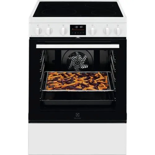 ELECTROLUX Cuisinière vitrocéramique EKR66890AW 4 foyers blanc